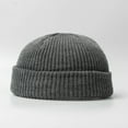 thumbnail image 2 of Noyal Mens Mini Short Fisherman Beanie Hat Winter Ribbed Docker Warm Knitted Skull Cap, 2 of 5