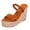 Brown, variant on Womens Platform Wedge Sandals Adjustable Strap Slingback High Heeled Espadrilles Open Toe Slip on Pumps Shoes for Summer Casual White Size 6.5