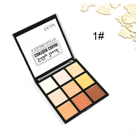 9 Colors Makeup Face Cream Contour Kit Concealer Palette Bronzer