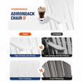thumbnail image 3 of WINSOON All-Weather HDPE Adirondack Chair, Folding Design, Wide Seat with Cup Holder for Garden, Yard & Patio,White, 3 of 7