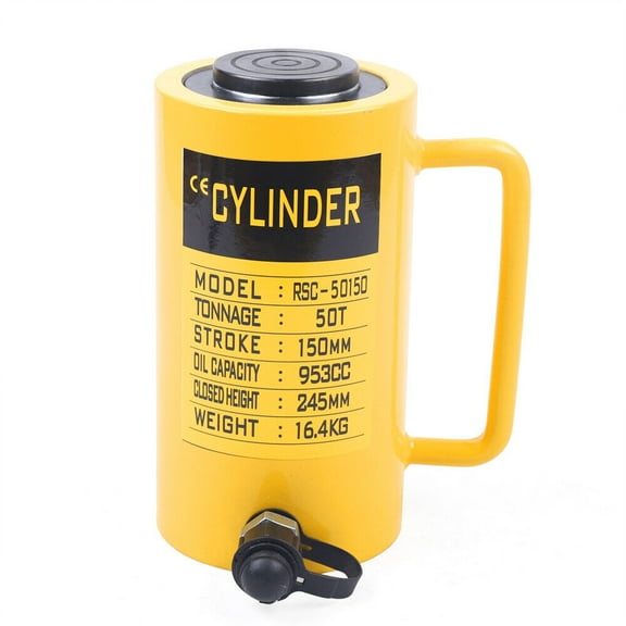 50 Ton Hydraulic Cylinder Jack Solid Ram 150mm/6 inch Stroke Single Acting