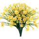 thumbnail image 1 of 6 piezas de margaritas artificiales, follaje falso para exteriores, plantas de imitación para ventana, hogar, boda, decoración de oficina, 1 of 7