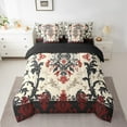 thumbnail image 2 of Erosebridal Retro Aztec Bedding Sets Full Size, Red Boho Floral Comforter Sets with Sheets, Western Decor, Lightweight, 2 of 5