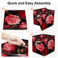 thumbnail image 4 of Rose Collapsible Cube Organizer Storage Bin with Handle, 10.8"x10.5"x10.6", Large Capacity for Clothes Storage, 4 of 6