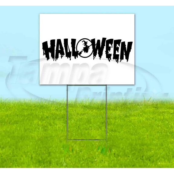 Halloween V1 (18" x 24") Yard Sign, Includes Metal Step Stake