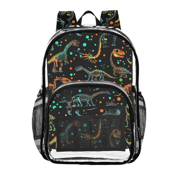 ALAZA Clear Backpack Cartoon Dinosaur PVC Transparent BookBag