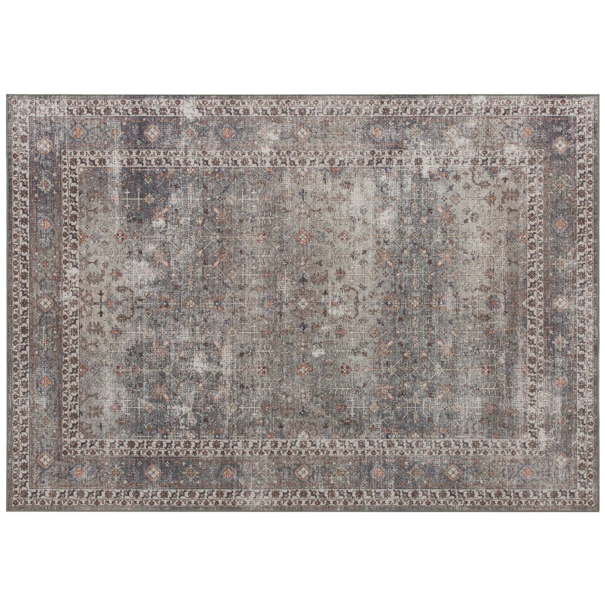 Area Rug 83.9"x59.8" Chenille Soft Non-Slip TPR Backing Machine Washable Rug for Living Room Bedroom