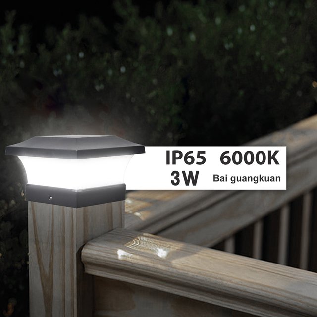 Luces solares de seguridad para exteriores luces LED superiores de columna Wdftyju Solar lámpara de Pilar impermeable para exteriores decoración de vallas de jardín