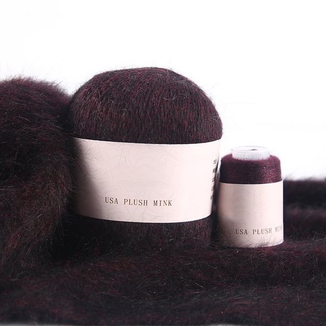 Set de bola de hilo 2 Strand Winter bufanda de hilo suave tejido de ganchillo Kit de hilo de ganchillo Beanie Suministros de tejido Accesorio Negro Rojo Flor 50 g 20 g Sweethay HA010946-23