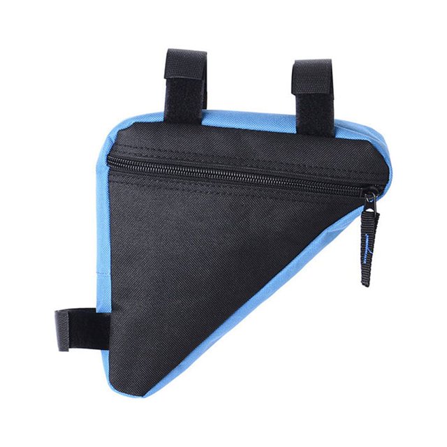 Mountain Bicycles Bag Front Tube Waterproof Large Capacity Cycling Bags Wide Opening Outdoor Pocket Wallet Holder Accessory Blue