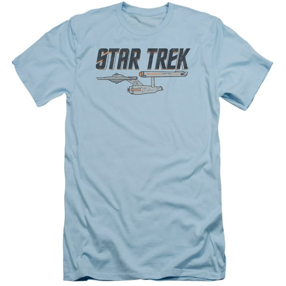 Star Trek Entreprise Logo Adult 30/1 T-Shirt Light Blue