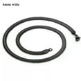 thumbnail image 2 of QQTDFG 3/4/5/6/8mm New Fashion 316L Stainless Steel Flat Snake Chain Necklace Women Men-Black-3mm-22inch or 55cm, 2 of 6