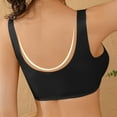 thumbnail image 4 of VISALY Front Closure Bras Wireless Bras Deep V Veck Push Up Bras with Wide Straps Bralette Minimizer Bras Sports Bras Bralette Soft Bras Comfy Bras for Women Everyday Bras Breathable Bras Black M, 4 of 8
