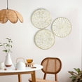 thumbnail image 3 of 3Pcs 12" Gold Wall Decor Metal White Washed Starbursts Radial Plate Wall Art Modern Accent Hanging Wall Home Decorations, 3 of 7