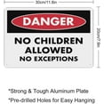 thumbnail image 2 of Danger No Children Allowed No Exceptions Sign 8"x12" - Aluminum Tin Warning for Home Outdoor Garden, Durable Safety Decor for Hazard Area, 2 of 8