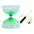 thumbnail image 3 of Juego de juguetes de diábolo chino, rodamiento triple, portátil, juguete de con coordinación ojo-mano, juguete de pelota de diábolo para niños principiantes y adultos Verde, 3 of 8