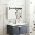 thumbnail image 4 of Gymax Bathroom Wall Bathroom Storage Cabinet w/ 2 Adjustable Shelves&Sliding Barn Door, 4 of 10