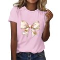 thumbnail image 2 of Blusas de Manga Corta para las Mujeres Divertida Impresión Cuello Redondo Camiseta Vintage, Blusas de Primavera para las Mujeres, 2 of 4
