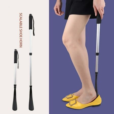 

BAETEUY Telescopic Shoehorn Adjustable Metal Shoe Horn Long Handled Quick Shoe Wearing Tool for Men Women Kids