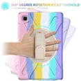 thumbnail image 3 of Dteck Samsung Galaxy Tab A7 10.4 Case, Heavy Duty Hybrid Rugged Shockproof Kids-Friendly Case with 360 Rotatable Handle Strap, Kickstand for Galaxy Tab A7 10.4" 2020 SM-T500/T505/T507, Rainbow Pink, 3 of 8