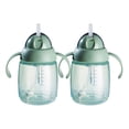 thumbnail image 1 of Tommee Tippee Vaso con pajita para principiantes, vaso para niños pequeños de fácil transición para mayores de 6 meses, 10 oz, con pajita de silicona con peso y asas de fácil sujeción, paquete de 2, v, 1 of 5