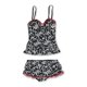 thumbnail image 1 of 24th & Ocean Tankini de 2 piezas con falda anillada fruncida para mujer, negro, peque?o 24th & Ocean Tankini, 1 of 2
