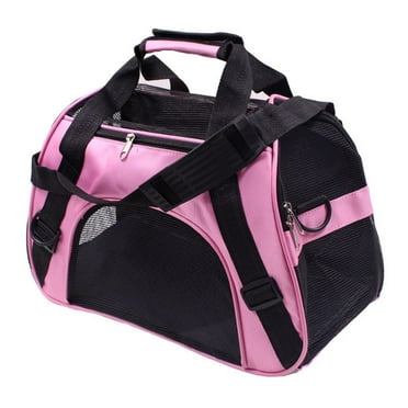 wecan Large Portable Soft-Sided Pet Carrier, Pink, 1.5 lb Limit