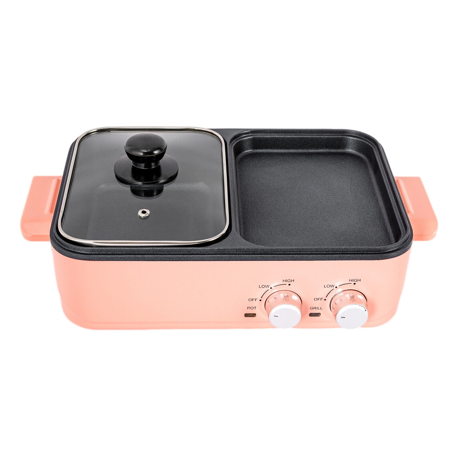 Electric 2 in 1 Hot Pot Hotpot BBQ Grill Oven Smokeless BBQ