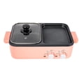 thumbnail image 2 of 2 in 1 Portable Electric Hot Pot Barbecue Grill Non-Stick Teppanyaki Pan Soup Smokeless Baking Pan, 2 of 16