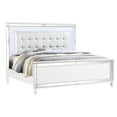 thumbnail image 2 of White Queen Bedroom Collection - 4 Piece With Functional Storage And Led Headboard Glamour Elegance For Pc In Mirror Dresser, 2 of 6