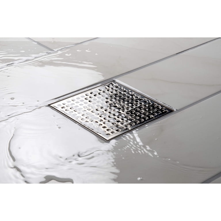 Drain De Douche Oatey PVC Avec Grille Chrome 4-1/4" Rond - Pour Base De Douche, Neuf