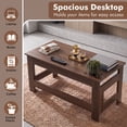 thumbnail image 7 of Portable Coffee Table with Foldable Legs, Modern Wood Center Table for Small Space, Living Room,Brown, 7 of 7