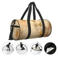 thumbnail image 4 of Rocae Print Round Travel Duffel Bag and Fitness Bag, Women's Waterproof Weekend Tote, Men's Travel and Fitness Essentials, 4 of 8