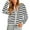 01 White, variant on Striped Sweater Cardigans for Women Stretch Open Front Button Down Knitted Jackets Long Sleeve Dressy Casual Outerwear