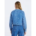 thumbnail image 4 of Free Assembly Women's Embroidered Cropped Denim Jacket, Sizes XS-XXL, 4 of 7