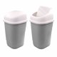 thumbnail image 1 of Bote de Basura Chico 2 Pack con Tapa Balancín  - Basurero de Plástico Resistente, Papelera para Baño, Cocina y Oficina (Blanco), 1 of 4
