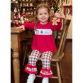 thumbnail image 6 of RUINIXCW Toddler Baby Girl Christmas Outfit Long Sleeve Tops and Plaid Pants 2Pcs, 6 of 8
