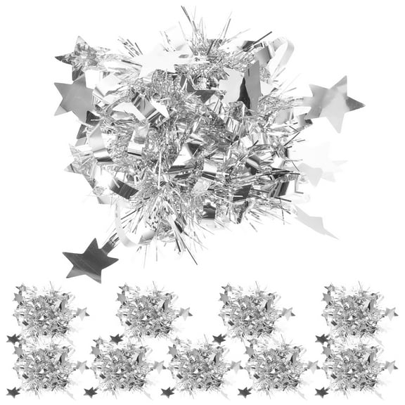 10 Pcs Cheerleader Pom Poms Dance Cheerleading Child Silver