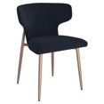 thumbnail image 1 of Chaise, Jeu de 2 en Velours et Métal - Noir, 1 of 7