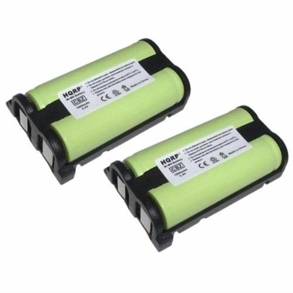 HQRP 2 Pack Battery compatible with Panasonic KX-TG2258 KX-TG2258PW KX-TG2258S Telephone