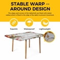 thumbnail image 4 of Merry Christmas Table Cloths for 6 Foot Rectangle Tables, Poinsettia Xmas Tree Snowflake Winter Patio Waterproof Elastic Fitted Tablecloths, Washable Rectangular Table Cover for Camping, 4 of 8