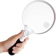 thumbnail image 2 of Lupa grande con luz LED - Lentes de aumento de 2X 4X 25X - La mejor lupa gigante con luz para leer, explorar, inspeccionar, mapas del mundo, periódicos y joyas, 2 of 5