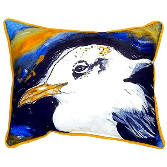 Betsy Drake SN295 11 x 14 in. Gull Portrait Left Small Indoor & Outdoor Pillow
