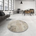 thumbnail image 4 of Ahgly Company Machine Washable Indoor Round Contemporary Desert Sand Beige Area Rugs, 9' Round, 4 of 7