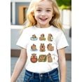 thumbnail image 1 of capybara, Cute Cartoon Girl'S T-shirt, 1 of 6