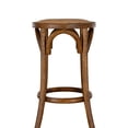 thumbnail image 5 of Linon Seannie 24.25" Round Backless Counter Stool, Walnut/Natural Rattan, 5 of 9