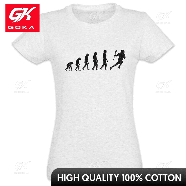 Camisetas gráficas de evolución de Lacrosse ropa para hombre novedad en camisetas y camisetas de algodón Camiseta estampada para mujer ropa Y2K camiseta divertida bonita
