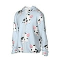thumbnail image 2 of Kll Cute Farm Cow Print Men'S Women’s Upf 50+ Sun Protection Outdoor Hoodie Jacket Long Sleeve Fishing Hiking Performance Shirt- 3x-Large, 2 of 8