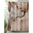 thumbnail image 2 of Shower Curtain Brown Marble Bathroom Curtains with Hooks, Waterproof Fabric Abstract Waves Cloud Bath Shower Curtains Set for Bathroom Bathtubs Decor 72x72 Inch, 2 of 8