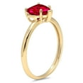 thumbnail image 3 of 1.25 ct Heart Cut Simulated Ruby Solitaire 14K Yellow Gold Womens Engagement Ring, 3 of 5